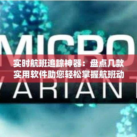 實時航班追蹤神器：盤點幾款實用軟件助您輕松掌握航班動態(tài)