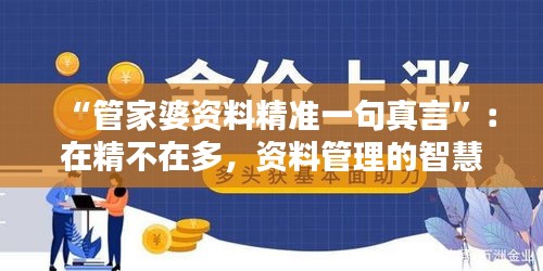 “管家婆資料精準(zhǔn)一句真言”：在精不在多，資料管理的智慧之道