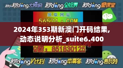 2024年353期新澳門開碼結(jié)果,動(dòng)態(tài)說明分析_suite6.400