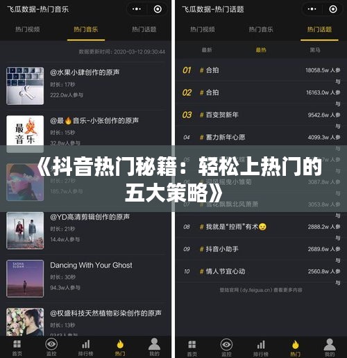 《抖音熱門秘籍：輕松上熱門的五大策略》