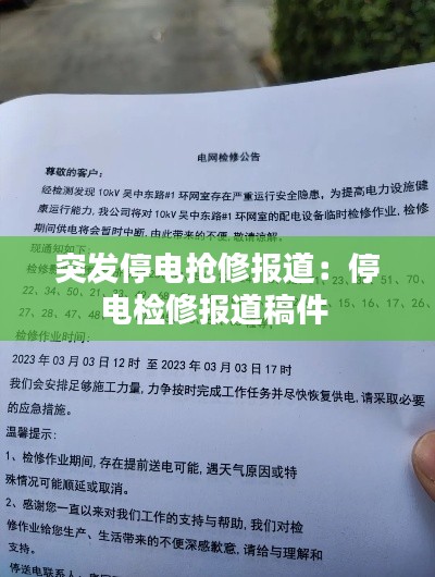 突發(fā)停電搶修報道：停電檢修報道稿件 