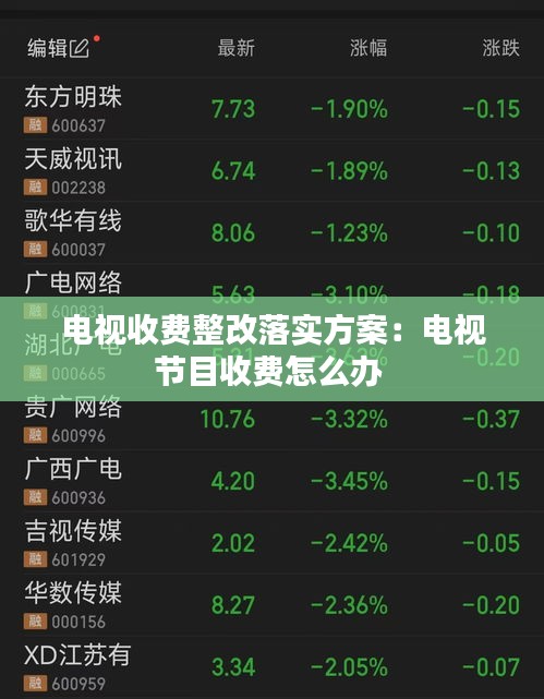 電視收費(fèi)整改落實(shí)方案：電視節(jié)目收費(fèi)怎么辦 