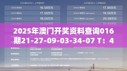 2025年澳門開獎資料查詢016期21-27-09-03-34-07 T：49