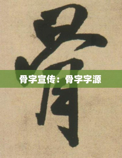 骨字宣傳：骨字字源 