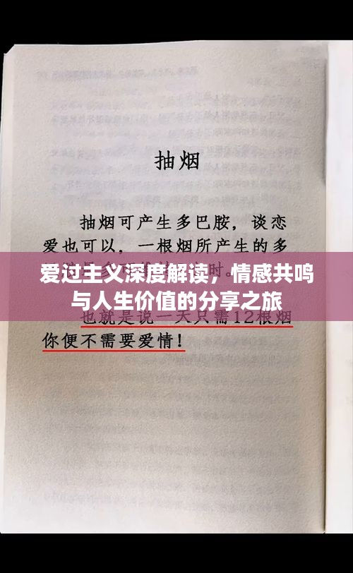 愛(ài)過(guò)主義深度解讀，情感共鳴與人生價(jià)值的分享之旅