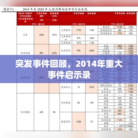 突發(fā)事件回顧，2014年重大事件啟示錄