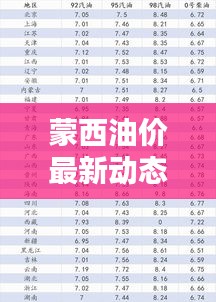 蒙西油價最新動態(tài)，今日油價查詢消息速遞