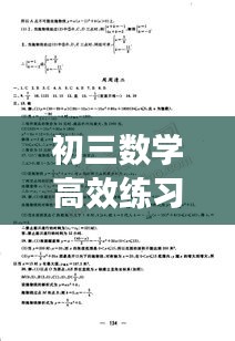 初三數學高效練習冊：高效課堂九年級數學 