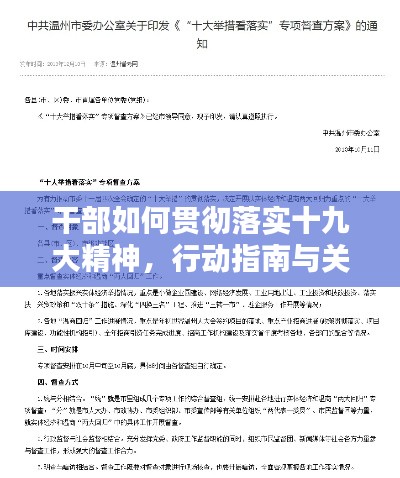 干部如何貫徹落實十九大精神，行動指南與關鍵舉措